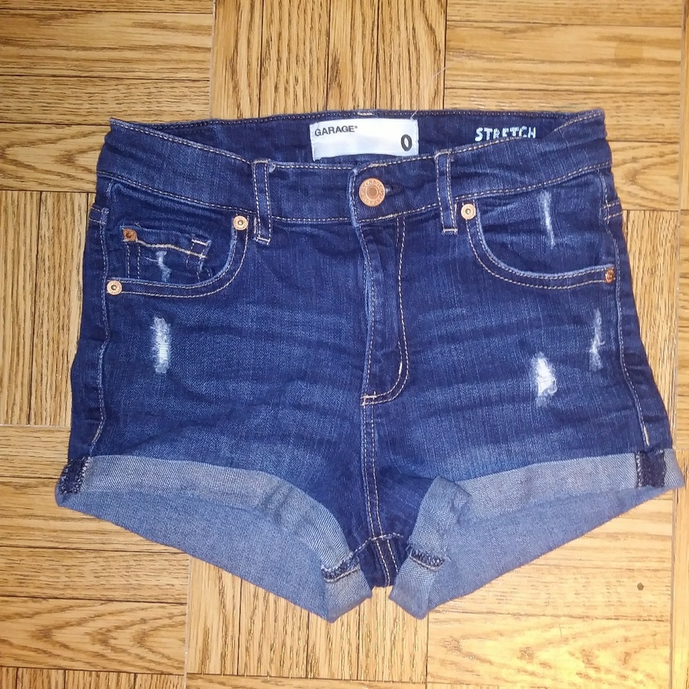 Garage High Waisted Jean Shorts